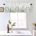 thumbnail image 2 of Sage Green Eucalyptus Leaf Curtain Valances for Windows Spring Summer Farmhouse Leaves Kitchen Curtains 54x18 Inch Woodland Short Rod Pocket Valance 1 Panel for Living Room Bathroom Bedroom Decor, 2 of 7