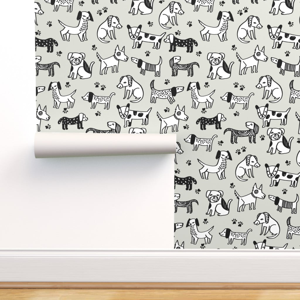 Blue Dog Pattern Removable Wallpaper  Walls By Me