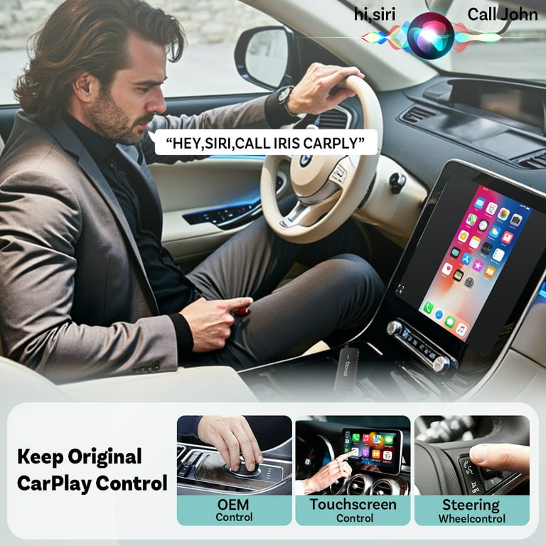 Ottocast, Mirror Touch Bi-Mirroring Wireless CarPlay Adapter