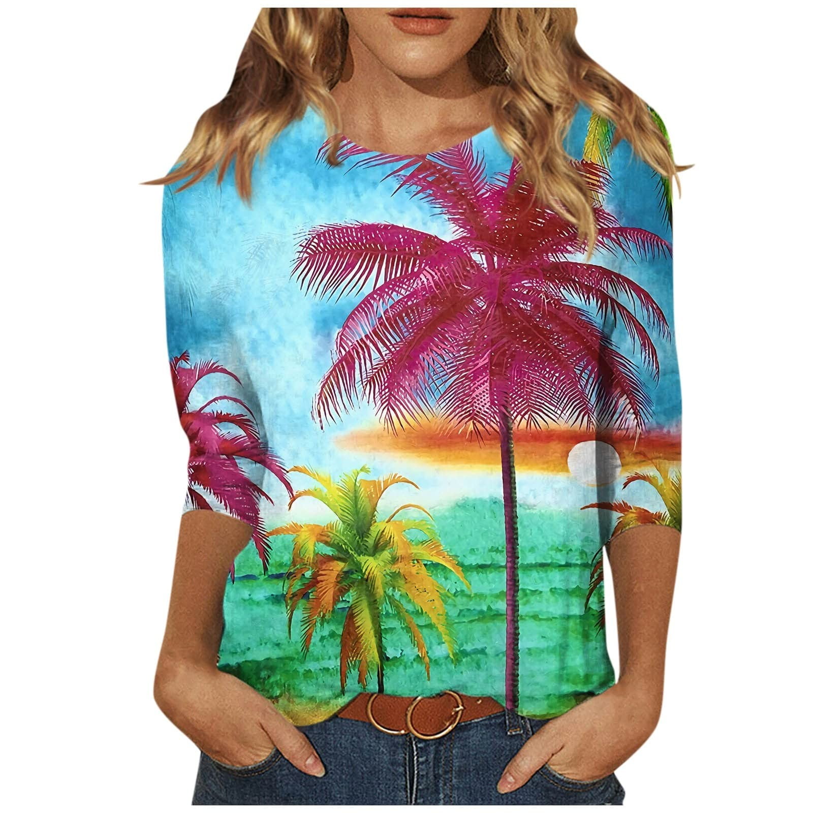 Summer Savings Clearance 2023! Hawaiian Shirts for Women Summer ...