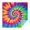 Colorful Rainbow Tie, variant on Colorful Striped Pattern Square Tablecloth,Waterproof Square Table Cover,Wipeable Spillproof Washable Table Cover for Home Kitchen Party Decor 42"X42"(107x107cm)