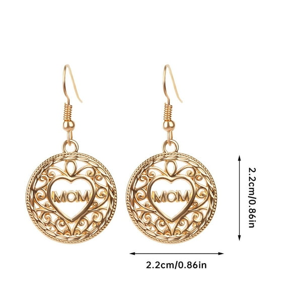 Riforla Mother's Day Earrings Love Letters Mom Earrings Jewelry