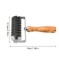 Pandaie Pastry Lattice Roller Cutter Stainless Steel Dough Lattice Top