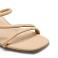 thumbnail image 2 of Sandalias DREAM PAIRS con tacones de tiras para mujer, tacón bajo y grueso, color nude, 2 of 7