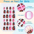 thumbnail image 3 of 6 juegos de uñas postizas para niñas, uñas postizas para niños, uñas cortas de cobertura completa para niños, 3 of 6