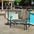 thumbnail image 2 of Patiojoy 2 Person Swing Glider Bench Patio Rocking Lounge Chair w/Steel Frame for Garden Backyard Balcony Gray, 2 of 7