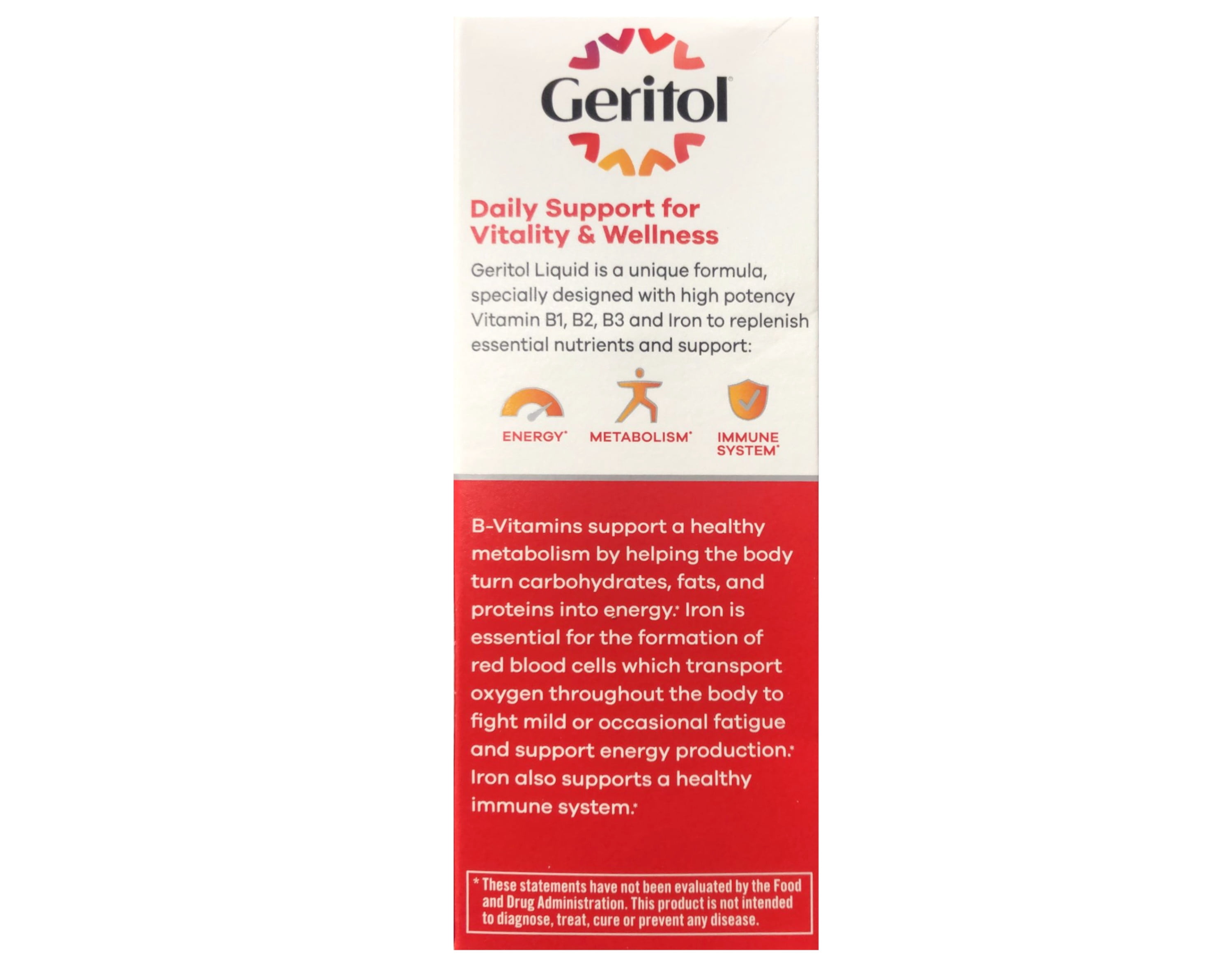 Geritol With Ferrex Tonic, High Potency Vitamin And Iron Supplement - 12 oz, 6 Pack