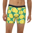thumbnail image 2 of Men'S Boxer Briefs, Cartoon Lemon Green Soft And Breathable Mens Underwear Boxer Briefs With Widen Waist, 2 of 2