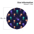 thumbnail image 3 of Balery 6 Pcs Sea Jellyfishleather Coasters Set, Drink Table Cup Coasters For Living Room Kitchen Coffee Decor, 3 of 9