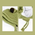 thumbnail image 4 of Xfvqtps Womens Beanie Cute Frog Crochet Knitted Tassel Earlobes Stretch Coldproof Warm Outdoor Fall Winter Soft Skull Cap Beige, 4 of 5