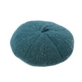 thumbnail image 7 of Wool Sequins Knitted Beret Hat French Style Beanie Hats Fashion Ladies Beret Caps for Women Girls Lady, 7 of 7