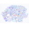 thumbnail image 1 of Confeti con forma de flor, lentejuelas brillantes, lentejuelas, decoración para fiestas, bodas (color blanco), 1 of 14
