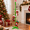 Green, variant on Green Wooden Christmas Stocking Holder Stand with 10 Hooks for Floor Display