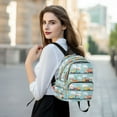 thumbnail image 6 of FORMRS Mini Backpack Purse for Women Quilted Travel Daypack Casual Shoulder Bag, Cartoon Train Pattern, 6 of 7
