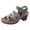 bleu, variante sur HSMQHJWE Sandales d'Été pour Femmes Talon Épais Ajourées Bout Ouvert Chaussures pour Femmes Talon Moyen et Haut Sandales Décontractées à la Mode
