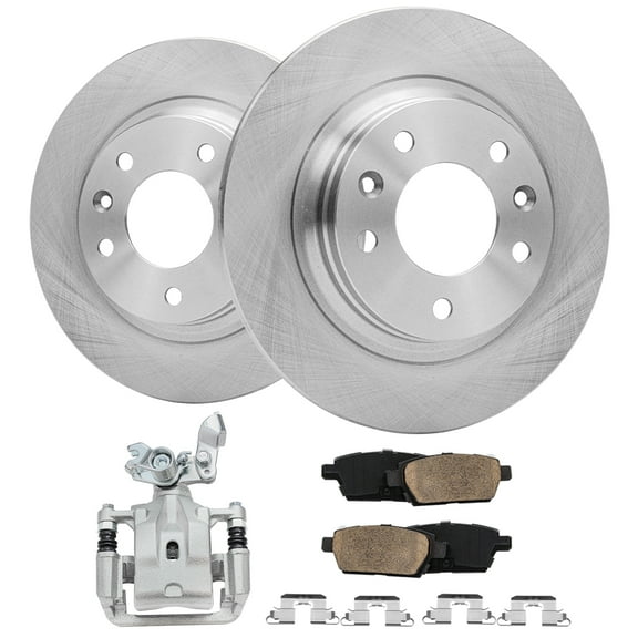 Detroit Axle - Rear Disc Rotors Brake Pads Right Caliper Replacement for 2006-2012 Mazda 6 Ford Fusion Lincoln MKZ Zephyr Mercury Milan