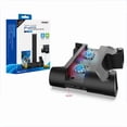 thumbnail image 1 of PS4 5-in-1 Multifunctional Cooling Stand with LED Lights - Upgraded Base for PS4/PS4 Slim/PS4 Pro | Turbo Fan, 10-Slot Disc Storage, Dual Controller Charger, Anti-Slip Design & LED Accent Lighting, 1 of 5