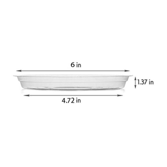 Wqmh 20pcs Clear Plant Saucers for Indoors (6 inch) Flower Pot Saucers for Potted Plants Plant Plate Set Plant Trays for Indoors No Holes Plant Trays for Pots Plant Drip Trays Bulk