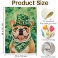 thumbnail image 6 of St Patricks Day Bulldog Garden Flags for Outside 12x18 Inch Double Sided, Pet Me I''m Irish Small Yard Decoration Farmhouse Holiday Outdoor(14135), 6 of 7