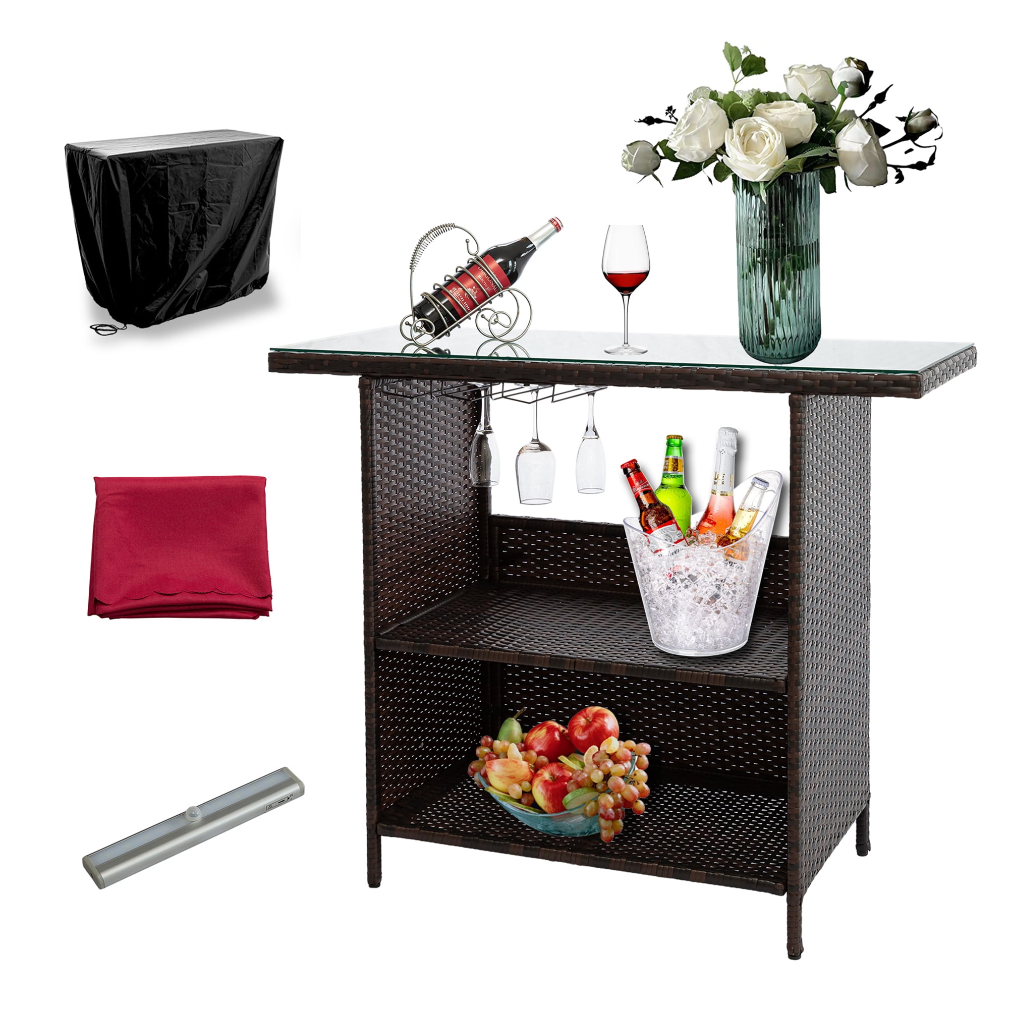 Outdoor Patio Rattan Wicker Bar Counter Table Nepal Ubuy