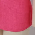thumbnail image 5 of Siilsaa Women's Shirts Casual V Neck Short Sleeve Tops Loose Basic Plain Textured Tee T-Shirt Hot Pink,M, 5 of 5