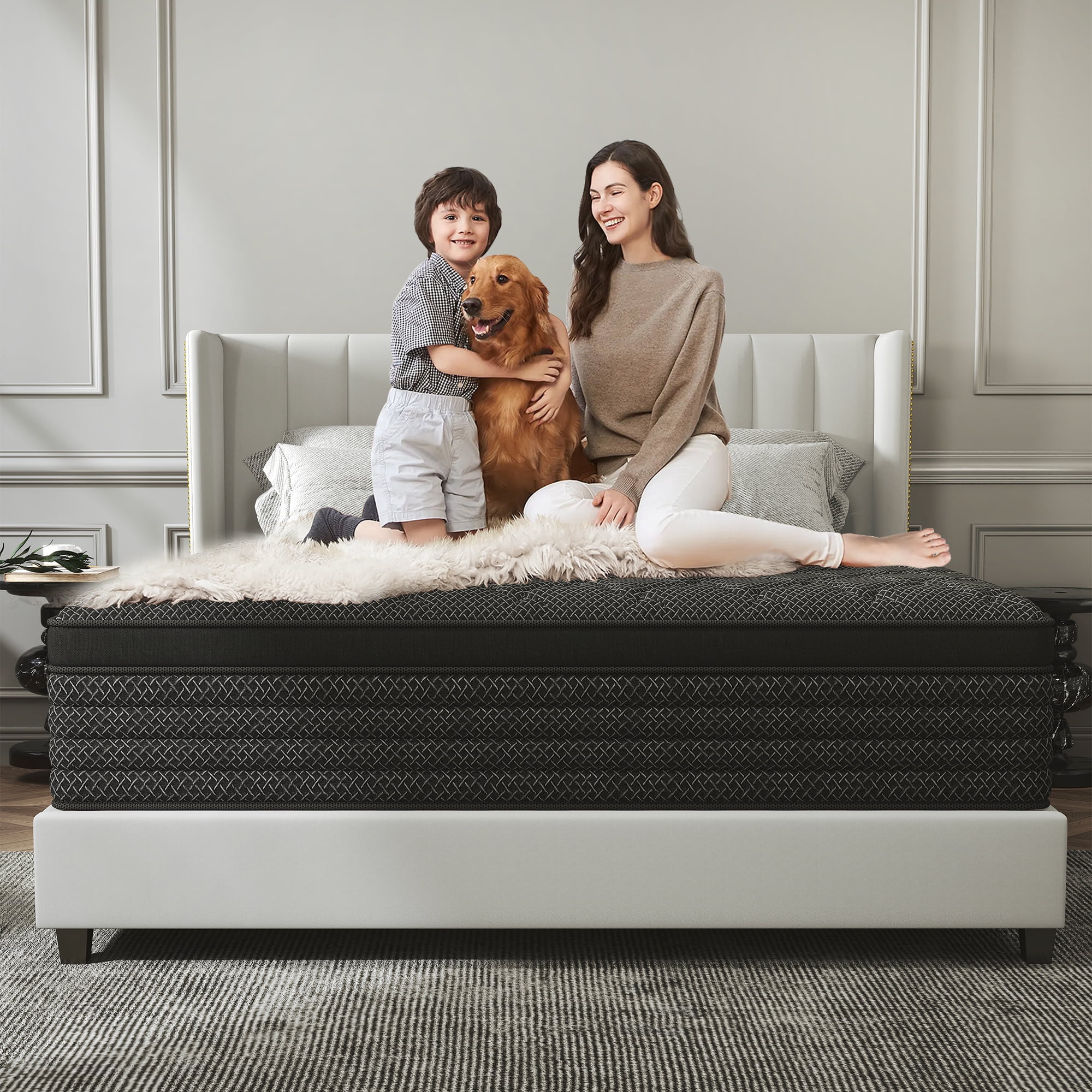 Kviwasha 14 inch Twin Mattress in a Box Pocket Innerspring Hybrid Mattress, CertiPUR-US Certified , Twin