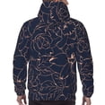 thumbnail image 5 of Hoodies for Men - Copper-Gold Gloss Outline Flower Long Sleeve Comfrt Men'S Fashion Hoodies & Sweatshirts, Sweatshirts for Men Hoodies Pullover Clothing Clothes with Pouch, 5 of 7