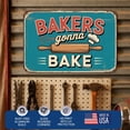 thumbnail image 5 of Bakers Gonna Bake Metal Poster by DC | Vintage Tin Sign Wall Art for Indoor Use | 12x8" Rust-Free Aluminum Decor for Kitchen | UV Protected & Weatherproof Print | Made in USA, 5 of 7