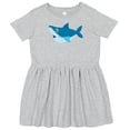 thumbnail image 3 of Inktastic Cute Shark, Little Shark, Blue Shark, Sea Animal Girls Toddler Dress, 3 of 5