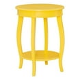 thumbnail image 1 of Bowery Hill Contemporary Round Wood End Table with Shelf in Yellow, 1 of 12
