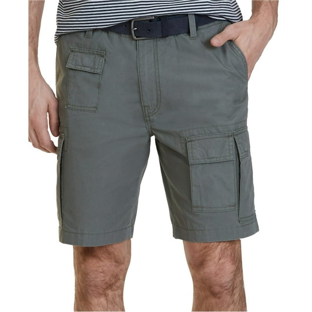 Nautica Mens Navigator Casual Cargo Shorts, Grey, 40