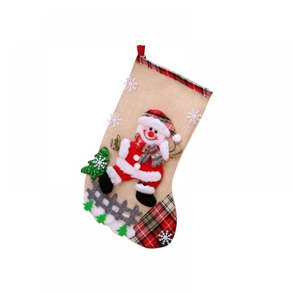 Merry Christmas Socks Christmas Tree Ornaments Sack Xmas Gift Candy Bag Cute Fabrics with Ornaments Navidad Decor