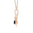 thumbnail image 2 of ANGARA Natural 1 Ct Round Sapphire Solitaire Infinity Knot Pendant in 14K Rose Gold for Women (Size-6mm) | September Birthstone, Anniversary, Jewelry Gift for Women | Natural Blue Sapphire Necklace, 2 of 9