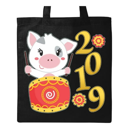 2019 Year of the Pig- cute drum Tote Bag (Best Drum Accessories 2019)