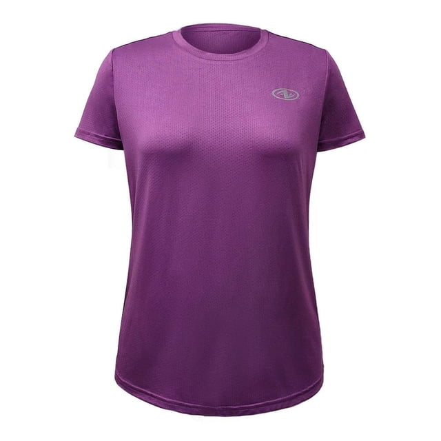 Playera Athletic Works para Mujer, Deportiva Manga Corta Morada Talla 2EG