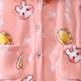 thumbnail image 4 of NOLDARES Girls Pajamas Set With Fleece 2Pcs Long Sleeve Button Down Pjs Luxury pajama, Long sleeve & pants ideal for sleepwear, birthday party, or as gifts(K027-Red), 4 of 4