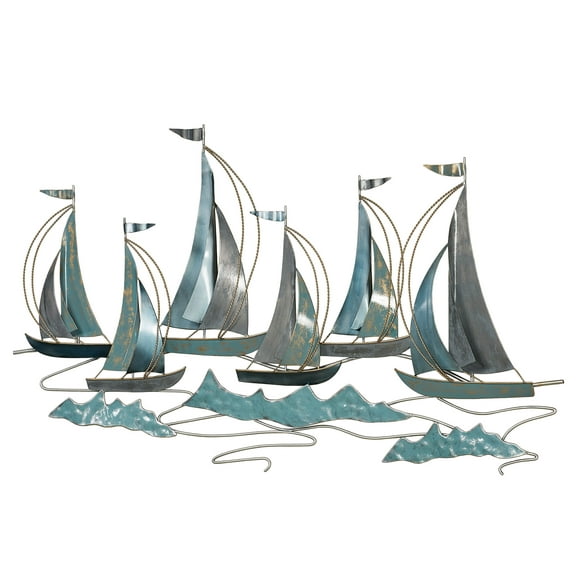 Afternoon Regatta Sailboat Wall Art Multi Cool Wall Sculpture