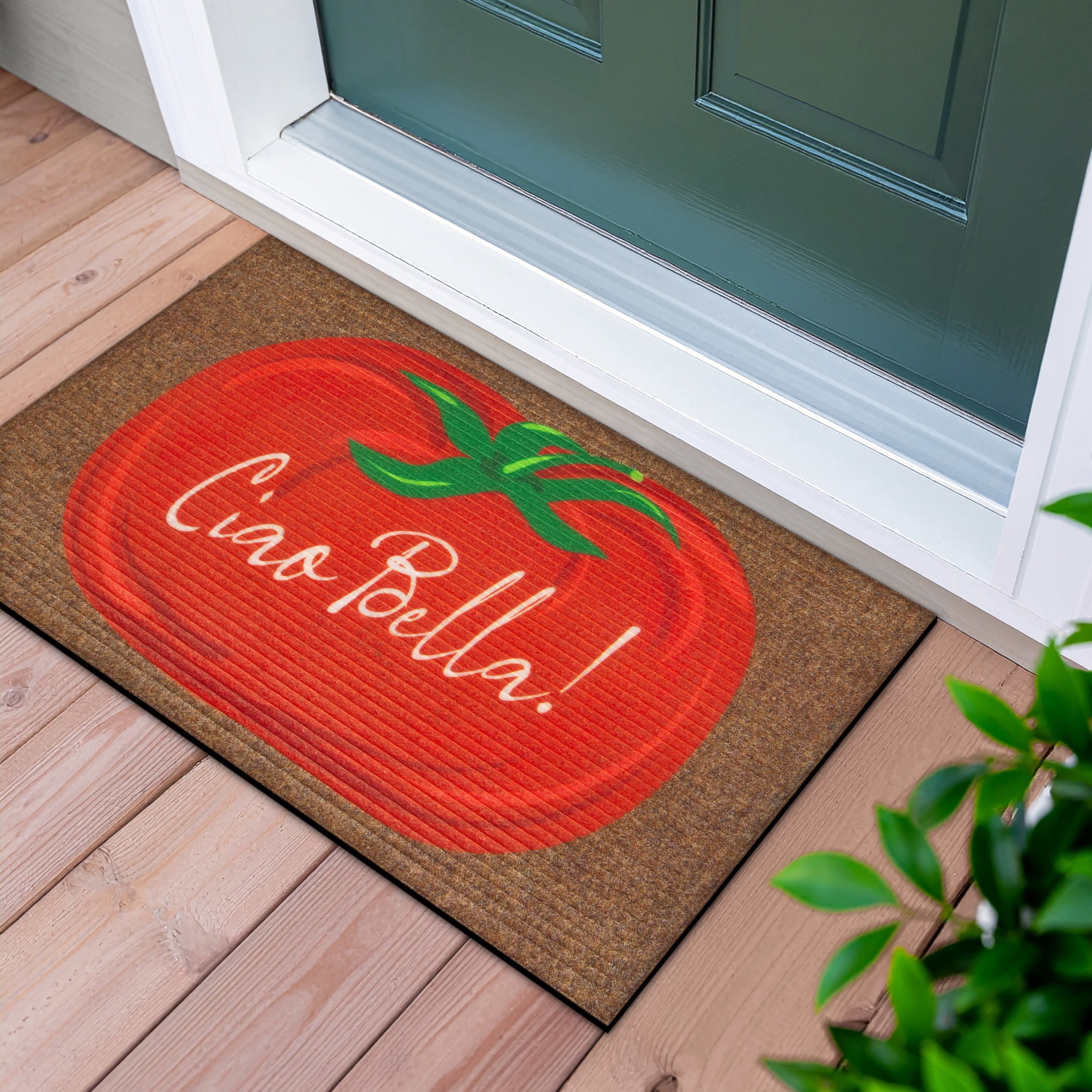 Apache Mills Naturelles Ciao Bella Faux Coir Indoor Outdoor Doormat, 18x30