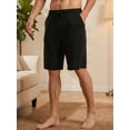 thumbnail image 3 of LANBAOSI Men's 2 Pack Pajama Shorts Jersey Knit Lightweight Sleep Lounge with Pockets, 3 of 9
