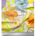 thumbnail image 1 of Soimoi Cotton Jersey Fabric Flower Watercolor Printed Fabric 1 Yard 58 Inch Wide, 1 of 3