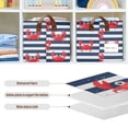 thumbnail image 6 of Rectangle Storage Basket with Handles Crab with Blue and White Stripes Pattern Collapsible Storage Bin Large Storage Bins Decorative for Clothes Toys Bedroom, 6 of 8