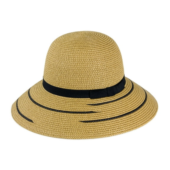 MAGID WOMEN'S PAPER STRAW BUCKET SUN HAT