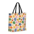 thumbnail image 2 of Sigee Groovy Daisy Flowers Print Large Capacity Zippered Tote Bag - Durable, Stylish and Versatile for Everyday Use, 2 of 9