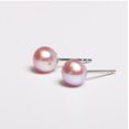 thumbnail image 1 of Pendientes de perlas de agua dulce naturales Pendientes de bombilla pequeña de plata esterlina S999 Pendientes delicados de sentido avanzado Joyería, 1 of 4