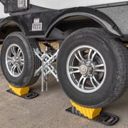 Camco Curved Camper/RV Leveler & RV Wheel Chock, Compatible with Trailers Up to 30,000 lb (44423)
