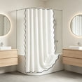 thumbnail image 1 of Large Waterproof Polyester Shower Curtain with Rustproof Grommets, 70.87x78 inches, Multiple Colors, Easy to Install and Clean, 1 of 6