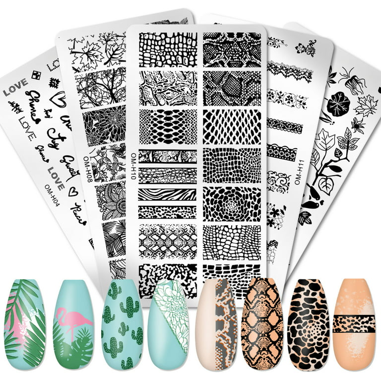 Waroomhouse Nail Stamping Plates Cost-effective Precise Position Nail Tools  Nail Art Stamping Plates for Salon 