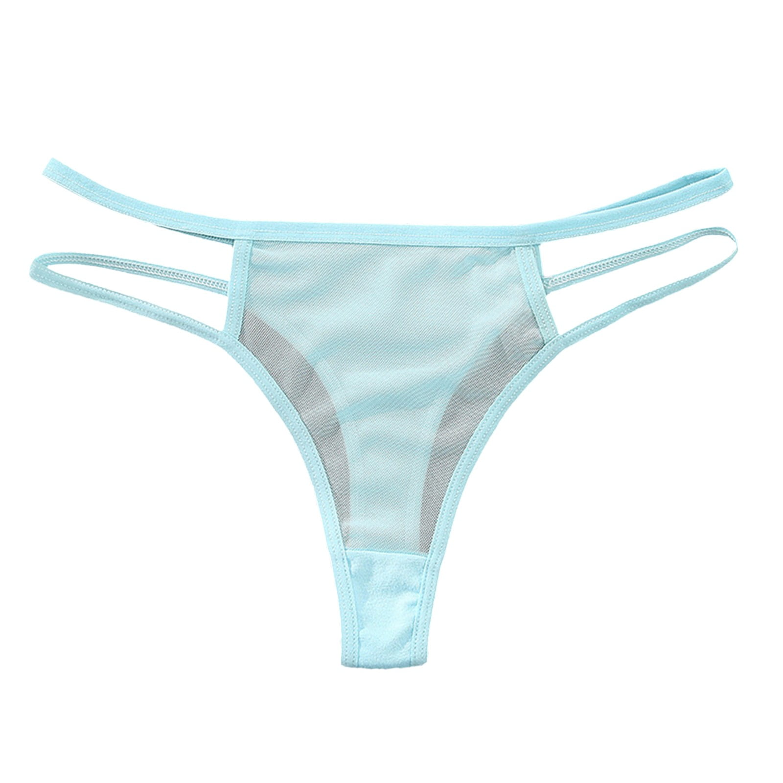 zuwimk Panties For Women,Womens Seamless Underwear Thong Panties Printed  Bikini Cheeky Underwear Tagless T-Back Green,L 