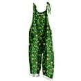 thumbnail image 3 of BiZtdJrK Wide Leg Linen Jumpsuits for Women St Patricks Day Outfits Funny Graphic Spaghetti Strap Rompers One Piece Pants with Pockets Green XXXXL, 3 of 6