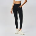 thumbnail image 4 of Women No Camel Toe Naked Feel Yoga Leggings â High Waisted Lifting Slim Fit Workout Pants, Black Leggings Women Athletic Training Bottoms For Fitness Lifestyle, 4 of 8
